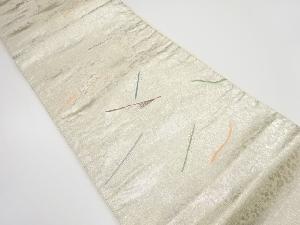 アンティーク 扇に草花模様織り出し袋帯(着用可)